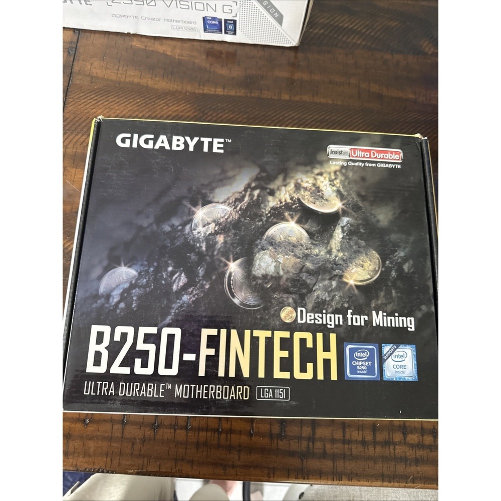 GIGABYTE GA-B250-FinTech ATX Motherboard Intel LGA1151‎ DDR4 Mining Audio